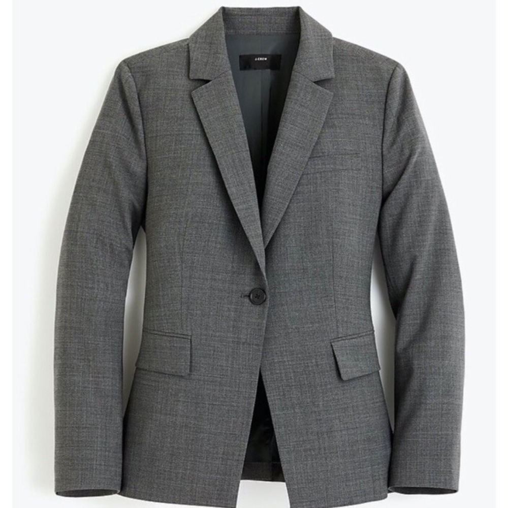 J. CREW Slim Single Button Blazer in Everyday Wool Size 0 NWT $198 K5955